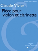 Pièce pour violon et clarinette by Vivier Claude for