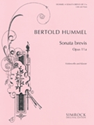 Sonata Brevis Opus 11a by Hummel Bertold for Cello and Piano