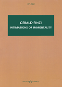 Intimations of Immortality Op. 29 by Finzi Gerald for Study Score