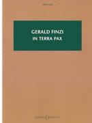 In terra pax Op. 39 by Finzi Gerald for Study Score