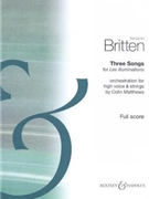Three Songs for Les Illuminations by Britten Benjamin for Full Score