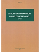 Piano Concerto No. 1 Op. 1 by Rachmaninoff Sergei for Study Score