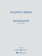 Mnemosyne for Solo Violin by Carter Elliott for Violin Solo