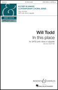 In This Place by Todd Will for SATB a cappella