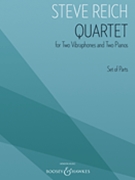 Quartet For 2 Vibraphones And 2 Pianos - Set Of Parts by Reich Steve for Mallet Duet