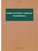 Remembering by Turnage Mark-Anthony for Study Score