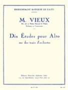 10 Studies For Viola (viola) by Vieux Maurice for Viola