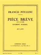 Piece Breve Sur Le Nom D'albert Roussel (piano Solo) by Poulenc Francis for Piano