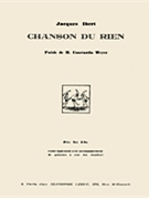 Chanson Du Rien (med) (voice & Piano) by Ibert Jacques for MUSIC FOR