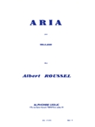Aria by Roussel Albert for Flute Solo