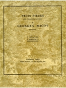 3 Pieces (cello & Piano) by Migot Georges for Cello