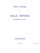 Alla Gitana (clarinet & Piano) by Dukas Paul for Clarinet