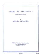 Theme & Variations by Messiaen Olivier for Violin and Piano