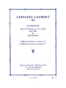 Cadenzas (3) For Concerto In G by Mozart Wolfgang Amadeus - Taffanel and Gaubert - for Flute Solo
