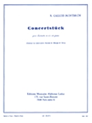 Concertstuck Pour Clarinette En Sib Et Piano by Gallois-Montbrun Raymond for Clarinet/P