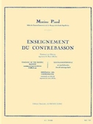Piard Enseignement Du Contrebasson Methodes Contra Bassoon Book by Piard Marius for
