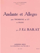 Andante And Allegro (c Trombone And Piano) by Barat Jacques Edouard for Trombone and Piano