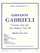 Canzon Noni Toni (ensemble-brass 8 Or More) by Gabrieli Giovanni for Brass Octet