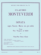 Monteverdi King Sonata Sopra Sancta Maria Brass Ensemble & Vces Sc/pts by Monteverdi Claudio for Brass Ensemble
