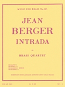 Intrada (quartet-brass) by Berger Jean for