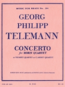 Concerto Transcribed For Horn Quartet Trumpet Quartet Or Cla by Telemann Georg Philipp for