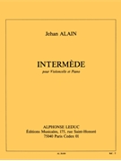 Alain Jehan Intermede Cello & Piano Book by Alain Jehan for Cello