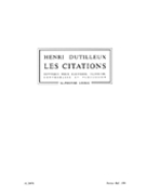 Les Citations Diptyque (quartet-mixed) by Dutilleux Henri for