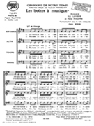 Lafarge Philippe Chansons De Notre Temps Pj273 Les Boites Musique 4 Pt by Machaut Guillaume de for SATB