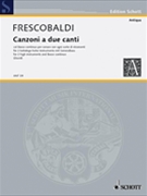 Canzoni for 2 Voices (Canzoni a due canti) by Frescobaldi Girolamo - David Hans - for Score