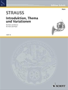 Introduction Theme & Variation by Strauss Richard for French Horn and Piano