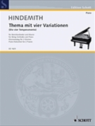 Thema Mit 4 Variationen by Hindemith Paul for 2 Piano 4 Hands