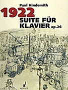 Suite 1922 Opus 26 by Hindemith Paul for Piano