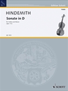 Sonata Opus 11 #2 D Major by Hindemith Paul for Violin and Piano