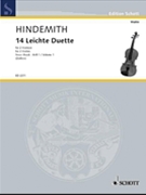 14 Easy Pieces by Hindemith Paul - Doflein Erich - for Violin Duet