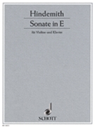 Sonata In E Major by Hindemith Paul for Violin and Piano