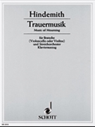Trauermusik (music Of Mourning) by Hindemith Paul - Willms Fritz - for Viola and Piano