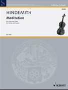 Meditation From Nobilissima Visione by Hindemith Paul for Violin and Piano