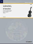 6 Sonatas Volume 2 by Handel George Frideric for Violin w/c