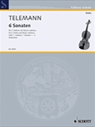 6 Sonatas - Volume 1 (Sonatas 1-3) by Telemann Georg Philipp for 2 Violin