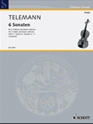 6 Sonatas - Volume 2 (Sonatas 4-6) by Telemann Georg Philipp for 2 Violin