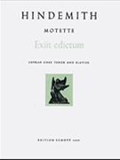 Exit edictum - Motet 1 by Hindemith Paul for