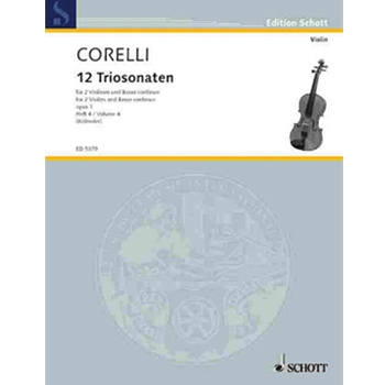 12 Trio Sonatas Opus 1 #10-12 by Corelli Arcangelo - Kolneder Walter - for String Trio