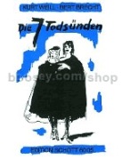 Seven Deadly Sins by Weill Kurt for Vocal Score