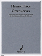 Greensleeves Variations Rec/hpschd by Poos Heinrich for Recorder