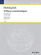 9 Pieces Caracteristiques by Francaix Jean for Score