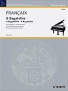 Bagatelles 8 Str Quartet/piano by Francaix Jean for Parts