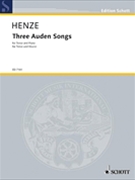 Auden Songs 3 Tenor/piano by Henze Hans Werner for