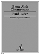 5 Songs by Zimmermann Bernd Alois for