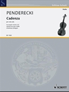 Cadenza by Penderecki Krzysztof - Edinger Christiane - for Violin Sol