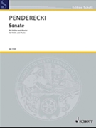 Sonate by Penderecki Krzysztof for Violin and Piano